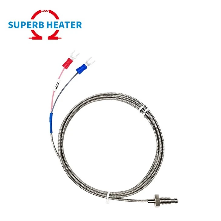 Custom High Precision M6 M8 Threaded Screw Head K J E Type Temperature Sensor Thermocouple