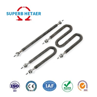 Rafmagns UWI Bein lögun Spiral Square Fins Strip Resistance Hitari